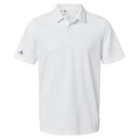 Adidas Men's Micro Piqué Polo, White, Front view
