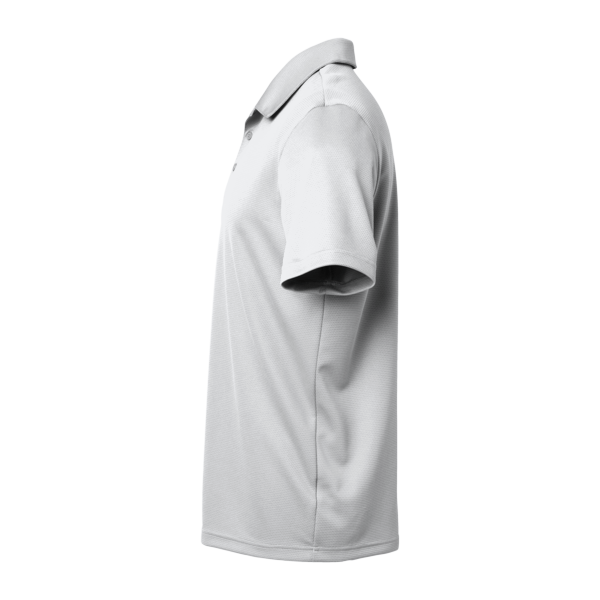 Adidas Men's Micro Piqué Polo, White, Left Sleeve view
