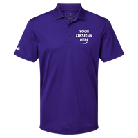 Adidas Men's Performance Piqué Polo, Collegiate Purple, Front view, Mockup
