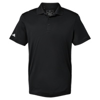 Adidas Men's Performance Piqué Polo, Black, Front view