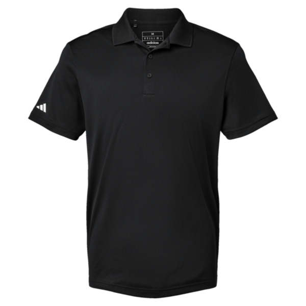 Adidas Men's Performance Piqué Polo, Black, Front view