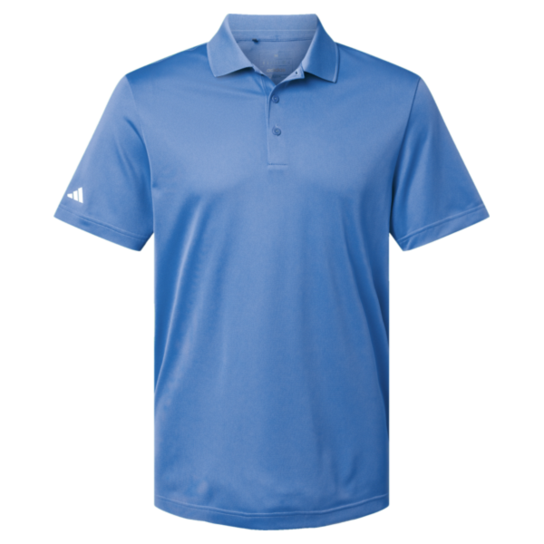 Adidas Men's Performance Piqué Polo, Blue Fusion, Front view