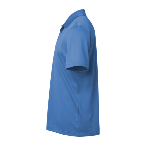 Adidas Men's Performance Piqué Polo, Blue Fusion, Left Sleeve view
