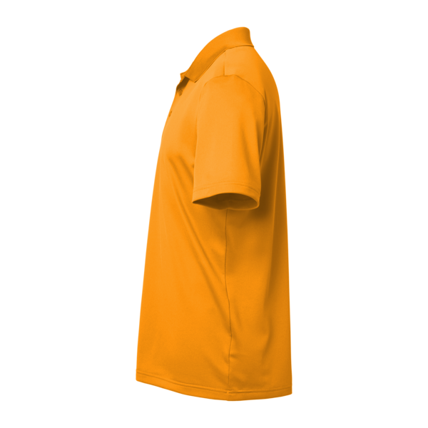 Adidas Men's Performance Piqué Polo, Bright Orange, Left Sleeve view