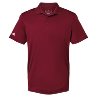 Adidas Men's Performance Piqué Polo, Collegiate Burgundy, Front view