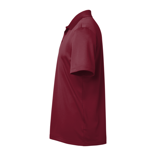 Adidas Men's Performance Piqué Polo, Collegiate Burgundy, Left Sleeve view