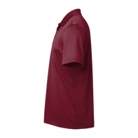 Adidas Men's Performance Piqué Polo, Collegiate Burgundy, Left Sleeve view