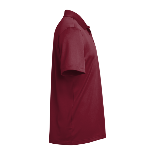 Adidas Men's Performance Piqué Polo, Collegiate Burgundy, Right Sleeve view
