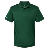Adidas Men's Performance Piqué Polo, Collegiate Green, Front view