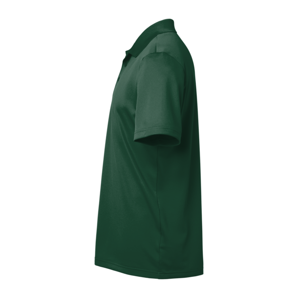 Adidas Men's Performance Piqué Polo, Collegiate Green, Left Sleeve view