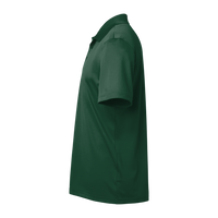 Adidas Men's Performance Piqué Polo, Collegiate Green, Left Sleeve view