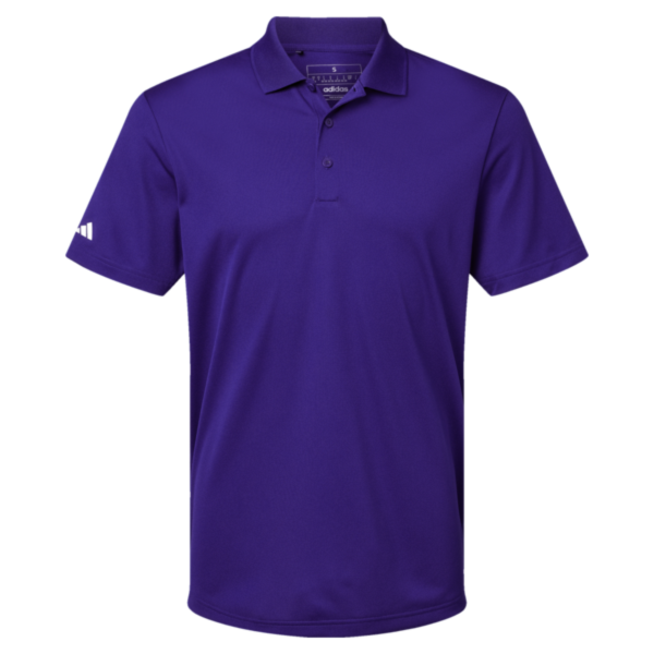 Adidas Men's Performance Piqué Polo, Collegiate Purple, Front view