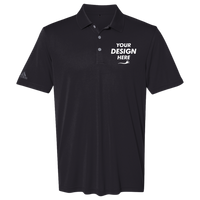 Adidas Men's Performance Polo, Black, Front view, Mockup