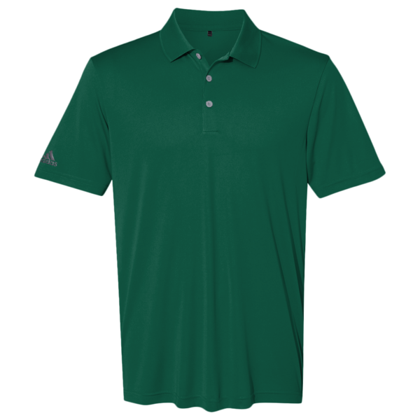 Adidas Men's Performance Polo, Collegiate Green, Front view