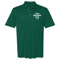 Adidas Men's Performance Polo, Collegiate Green, Front view, Mockup