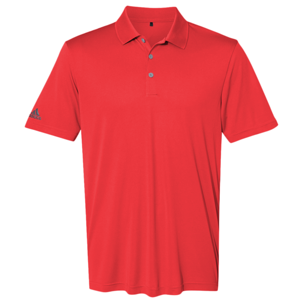 Adidas Men's Performance Polo, Collegiate Red, Front view