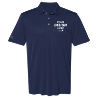 Adidas Men's Performance Polo, Navy, Front view, Mockup