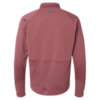 Adidas Men's Performance Quarter-Zip Pullover, Quiet Crimson, Back view