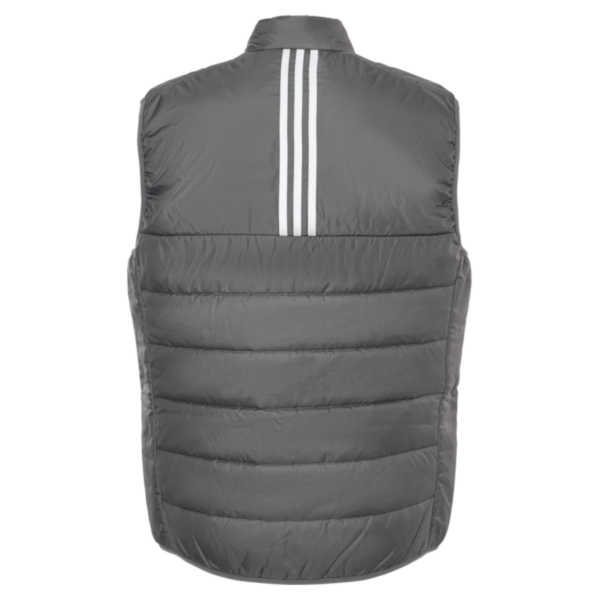 Adidas Men's Puffer Full-Zip Vest, Grey Five, Back view