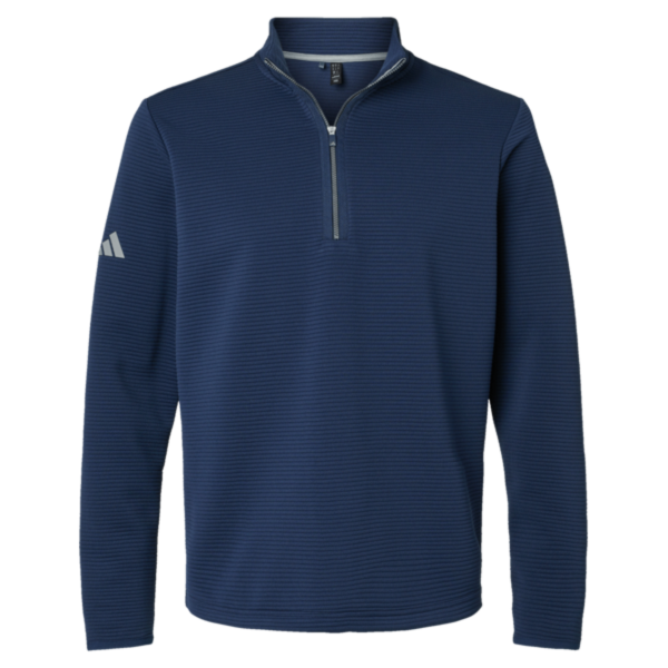 Adidas Men's Spacer Quarter-Zip Pullover, Collegiate Navy, Front view