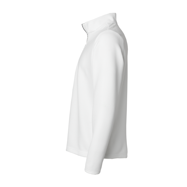 Adidas Men's Spacer Quarter-Zip Pullover, Core White, Left Sleeve view