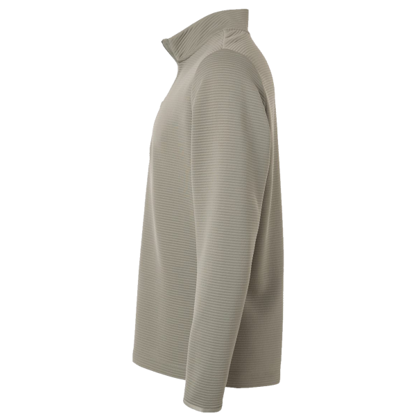 Adidas Men's Spacer Quarter-Zip Pullover, Silver Pebble, Left Sleeve view