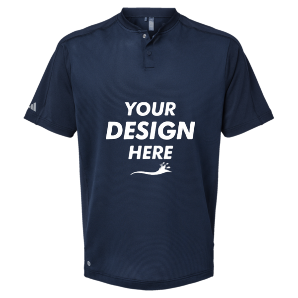 Adidas Men's Sport Collar Polo, Collegiate Navy, Front view, Mockup