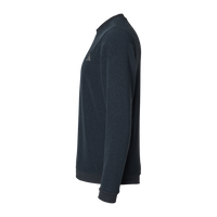 Adidas Men's Terry Loop Crewneck Sweatshirt, Black, Left Sleeve view