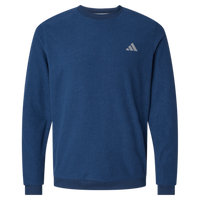 Adidas Men's Terry Loop Crewneck Sweatshirt, Collegiate Navy, Front view