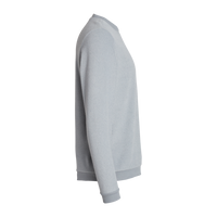 Adidas Men's Terry Loop Crewneck Sweatshirt, Grey Three, Right Sleeve view