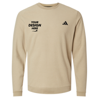 Adidas Men's Terry Loop Crewneck Sweatshirt, Hemp, Front view, Mockup