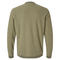 Adidas Men's Terry Loop Crewneck Sweatshirt, Olive Strata, Back view