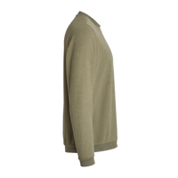 Adidas Men's Terry Loop Crewneck Sweatshirt, Olive Strata, Right Sleeve view