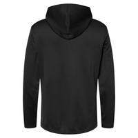 Adidas Men's Textured Mixed Media Midweight Hooded Sweatshirt, Black, Back view