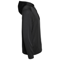Adidas Men's Textured Mixed Media Midweight Hooded Sweatshirt, Black, Right Sleeve view
