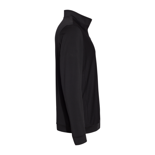 Adidas Men's Textured Quarter-Zip Pullover, Black, Right Sleeve view