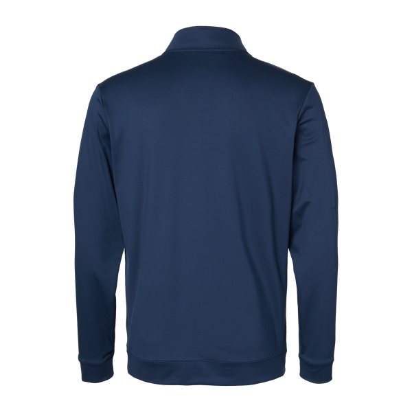 Adidas Men's Textured Quarter-Zip Pullover, Collegiate Navy, Back view