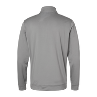 Adidas Men's Textured Quarter-Zip Pullover, Grey Three, Back view