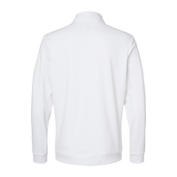 Adidas Men's Textured Quarter-Zip Pullover, White, Back view