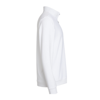 Adidas Men's Textured Quarter-Zip Pullover, White, Right Sleeve view