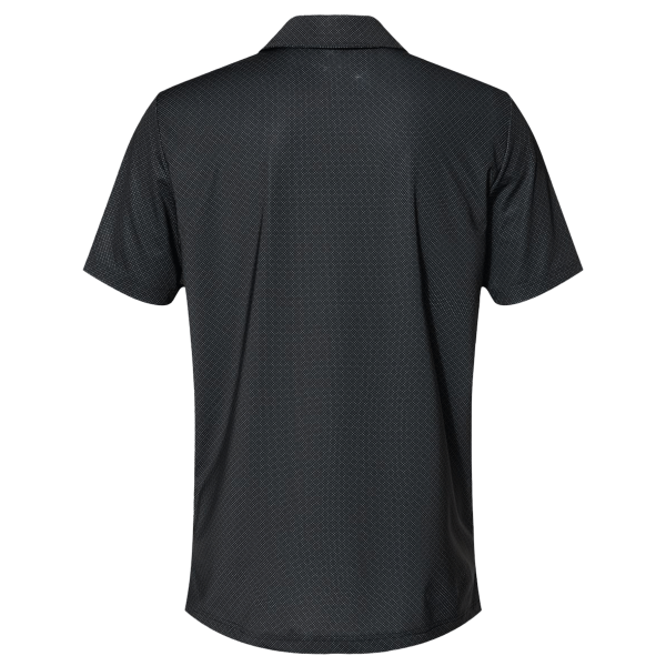 Adidas Men's Ultimate365 Diamond Dot Print Polo, Black / White / Grey Three, Back view