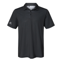 Adidas Men's Ultimate365 Diamond Dot Print Polo, Black / White / Grey Three, Front view