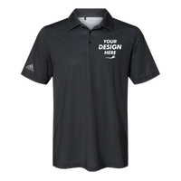 Adidas Men's Ultimate365 Diamond Dot Print Polo, Black / White / Grey Three, Front view, Mockup