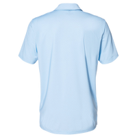 Adidas Men's Ultimate365 Diamond Dot Print Polo, Glow Blue / White / Navy, Back view