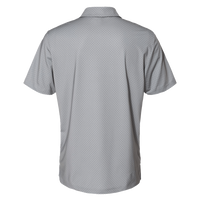 Adidas Men's Ultimate365 Diamond Dot Print Polo, Grey Three / Team Royal / Navy, Back view