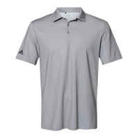 Adidas Men's Ultimate365 Diamond Dot Print Polo, Grey Three / Team Royal / Navy, Front view
