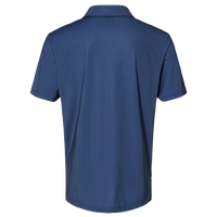 Adidas Men's Ultimate365 Diamond Dot Print Polo, Navy Blue / White / Grey Three, Back view