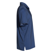 Adidas Men's Ultimate365 Diamond Dot Print Polo, Navy Blue / White / Grey Three, Right Sleeve view