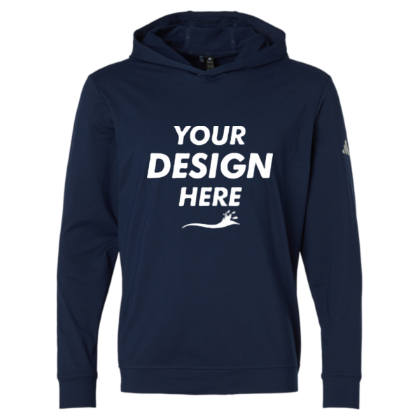 Adidas Men's Ultimate365 Elevated Hoodie, Collegiate Navy, Front view, Mockup