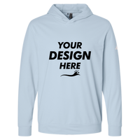 Adidas Men's Ultimate365 Elevated Hoodie, Crystal Sky, Front view, Mockup